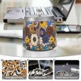 thumbnail image 6 of Yayeee Ashtray with Lid for Cigarette Smokeless Stainless Steel Home Ash Holder, Beige Flowers, 6 of 7