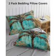 thumbnail image 3 of Boho Coastal Beach Pillow Covers King Size 2 Pack, Summer Ocean Tropical Tree Flower Soft Bed Throw Pillowcases Breathable Cooling Long Lumbar Body Pillow Sham Cover for Bed Sofa 20''x36'', 3 of 7