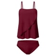 thumbnail image 3 of Tankini Bathing Suits for Women Tummy Control Two Piece Swimsuits Floral Print Swim Tank Top with Boy Shorts, 3 of 7