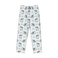 thumbnail image 6 of Uemuo Music Shark Pattern Men's Wide Leg Palazzo Lounge Pants with Pockets Light Weight Loose Comfy Casual Pajama Pants-Small, 6 of 9