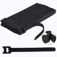 thumbnail image 1 of 60 bridas reutilizables de 15 cm, correas ajustables para cables, organizadores de cables, envolturas y gestión de cables con velcro (negro), 1 of 7