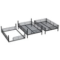 thumbnail image 4 of Full over Full over Full Triple Bunk Bed Frame, Heavy Duty Detachable Bunk Beds for 3, Metal 3 Bunk Beds with Ladder & Guardrail for Teens Adults (Black), 4 of 8