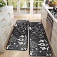 thumbnail image 4 of Kitchen Rugs Sets Of 2,Black Halloween Letter Bat Pattern Anti Fatigue Kitchen Mat Rugs Non Slip Washable,Decorative Kitchen Floor Mats for Kitchen,Sink,Laundry,17"x47"+17"x47", 4 of 5