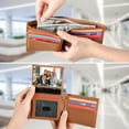 thumbnail image 2 of Fianmy Wallet for Men, Slim Leather Rfid Blocking Mens Wallet, Minimalist Credit Card Holder with 2 ID Window, 2 of 8