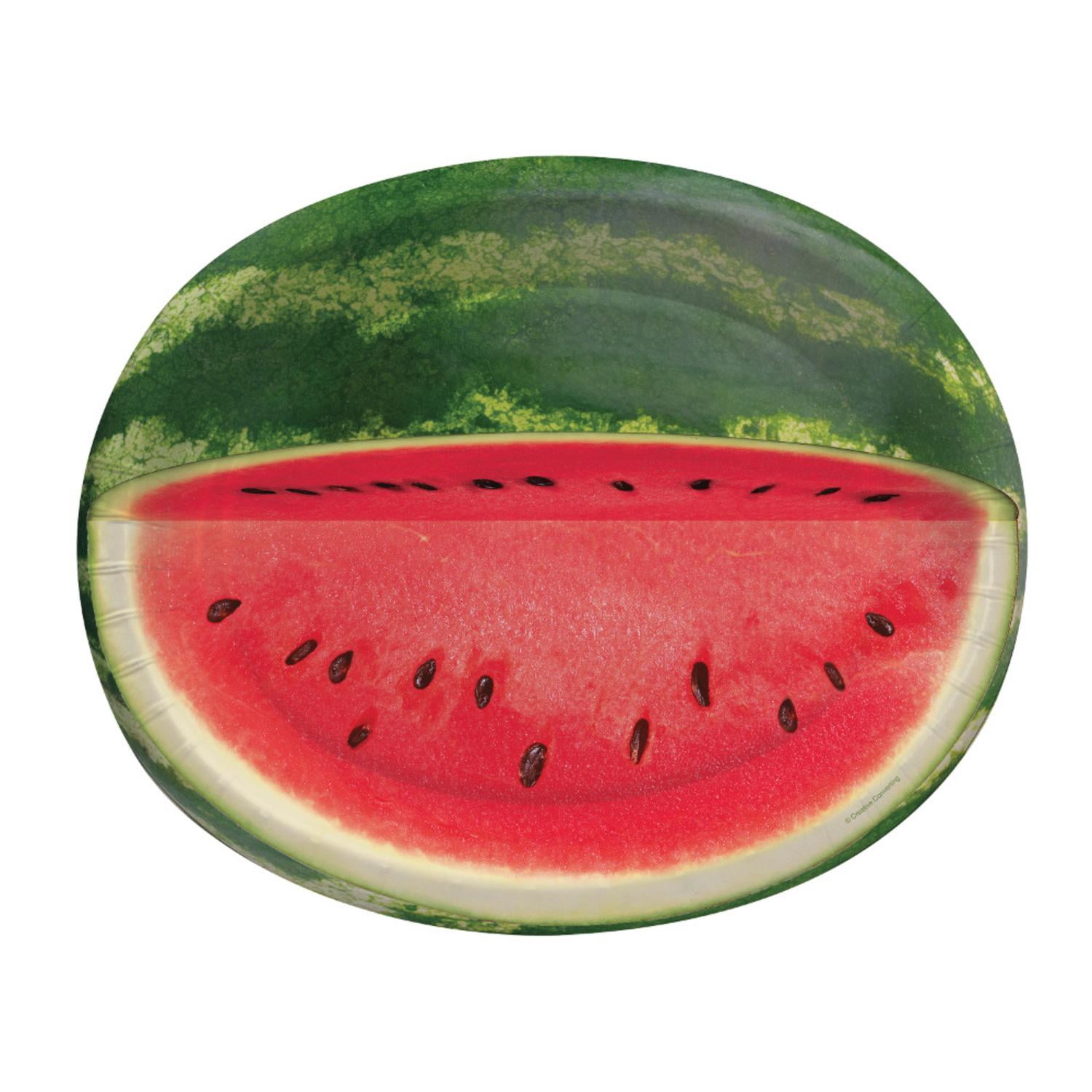 Summer Watermelon Seeds 9 inch Paper Plates 16 count 