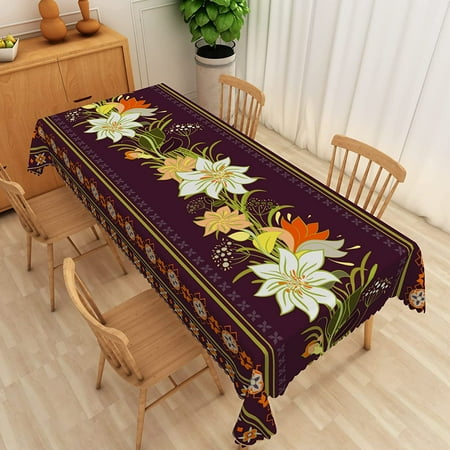 

Green Leaves Tablecloth Tropical Palm Leaf Hawaiian Jungle Theme Table Cover Wedding Party r Home Kitchen r Accessories