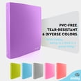 thumbnail image 3 of Enday 1 Inch 3 Ring Binder Presentation Book Office Supplies, Purple 2 Pack, 3 of 7