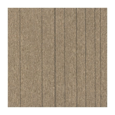 Mohawk Basics 24" x 24" Carpet Tile with EnviroStrand™ PET Fiber in Walnut (96 sq ft per Carton)