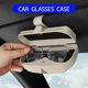 thumbnail image 2 of Hard Sunglasses Case, Car Visor Sunglasses Case with Magnetic Closure and Double Card Clamp, 2 of 5