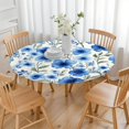 thumbnail image 3 of Pioneer Flower Floral Print Pattern Round Fitted Tablecloth with Elastic Edge,Dining Table Cover Waterproof,Outdoor Round Tablecloth for Camping,Dining,Indoor and Outdoor, 3 of 7