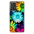 thumbnail image 1 of MUNDAZE Samsung Galaxy A72 Neon Rainbow Daisy Glow Colorful Daisies Baby Blue Pink Yellow White Double Layer Phone Case Cover, 1 of 5