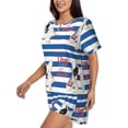 thumbnail image 2 of Bixox Women's Bulldog Friend Printed Pajama Set 2 Piece Lounge Set Top and Shorts Soft Pajamas, Shorts with Pockets, 2 of 7