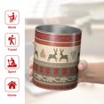 thumbnail image 5 of 12oz Coffee Tumblers Red and Brown Christmas Pattern Stainless Steel Vacuum Insulated Travel Tumbler Coffee Cups Mug with Lid and Straw with Cleaning Brush for Cold & Hot Drinks, 5 of 5