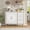 04 White - 3 Drawers, variant on Vecenuy 47.2" Fluted Buffet Cabinet with 2 Drawers & Adjustable Shelves, Modern Sideboard for Dining Room, Living Room, Hallway, Natural Oak