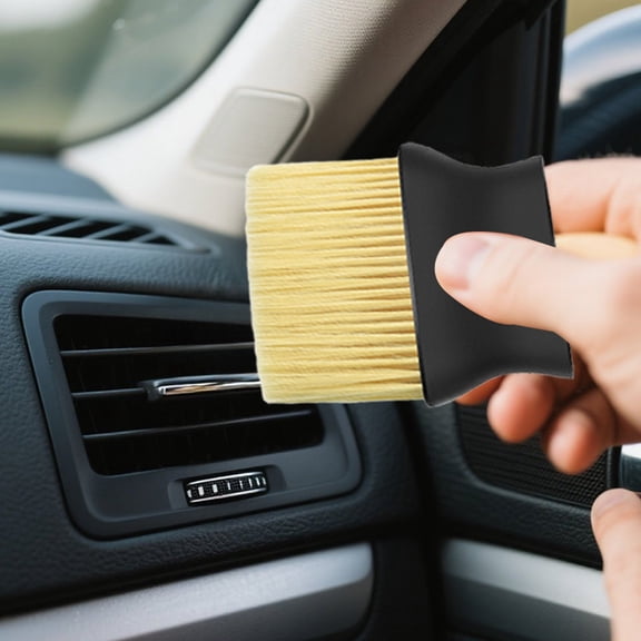 Car Vent Cleaning Brush for Air Outlet, Flexible Cleaner Tool for Dust Removal, Car Interior Detailing Accessories for Dashboard and Seats, 4.3 x 4.8 Inches