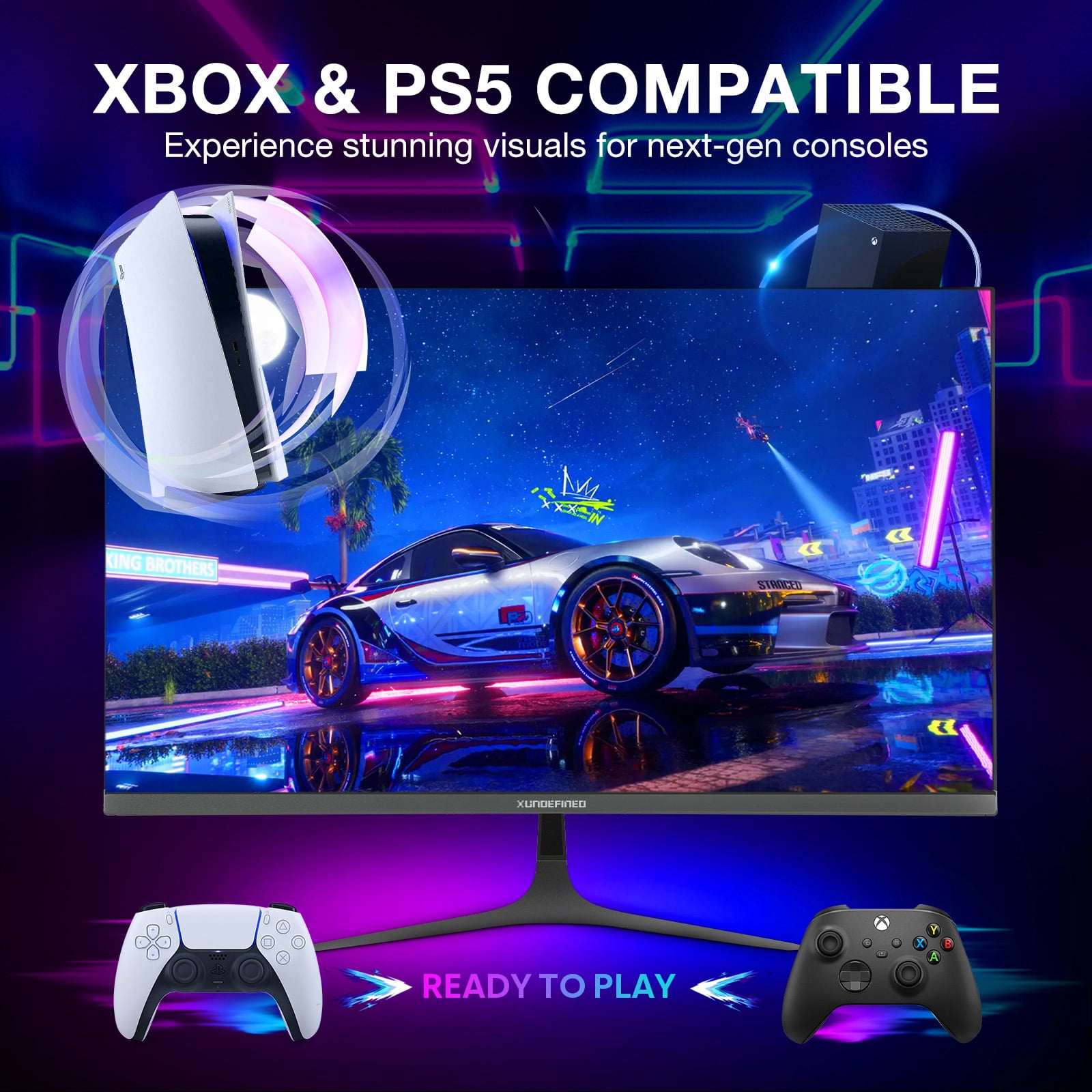 27 inch 1440P Gaming Monitor, 180Hz/144Hz Fast IPS 2K Computer Monitor with Speaker, Free-Sync & G-SYNC, 125% sRGB, HDR10, HDMI x2, DisplayPort x2, Compatible with Switch/Xbox/PS5, VESA