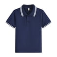 thumbnail image 3 of Girls Polo Uniform Shirt Short Sleeve Casual Summer Comfy Pique Top Striped Collar Back to School, 3 of 3