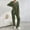 Army Green, variant on Women Autumn And Winter Fashion Temperament Loose Casual Wide Leg Pants Knitted Solid Color Sweater Two Piece Suit Set Wedding Suits Women Petite Pant Suits for Women Dressy Winter Outfits Women