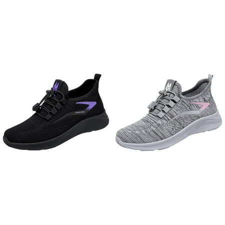 

MOVAWAKY Fashion Summer Autumn Women Sneakers Flat Lightweight Mesh Breathable Elastic Sneaker Women Shoes Size 13