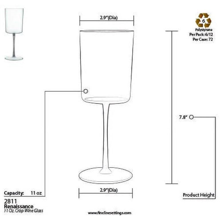 DISPOSABLE PLASTIC 11 OZ WINE GLASS (72/CASE) - Walmart.com