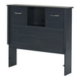 thumbnail image 2 of South Shore Ulysses Twin Bookcase Headboard with Storage and Sliding Doors, in Blueberry, 2 of 11