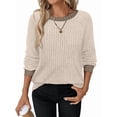 thumbnail image 1 of Camisas de Larga para Mujer, Suéteres, Conjuntos de Otoño, Bloques de Color, Ropa de Invierno, Elegantes, Informales, Suaves. Albaricoque XXL, 1 of 7