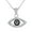 White, variant on 925 Sterling Silver White CZ Hamsa Evil Eye Pendant Necklace