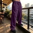 thumbnail image 6 of Hsovts Mens Baggy Sweatpants Wide Leg Elastic Waist Drawstring Athletic Loose Jogger Lounge Sweat Pants with Pockets Dark Purple 2XL, 6 of 8