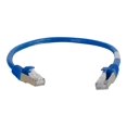 thumbnail image 1 of C2G Câble Patch Réseau Sans Accroc (STP) - Câble Patch - RJ-45 (m) à RJ-45 (m) - 35 Pieds - STP - Chat 6a - Sans Accroc, Éventaillé - Bleu, 1 of 3