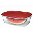 thumbnail image 2 of Rubbermaid 2184973 2.5 Gallon 16" x 11" x 6"  Easy Find Lid Red Food Storage Container, 2 of 8