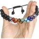 thumbnail image 3 of Pulsera de cuentas de chakras, pulsera de cristal curativa de los 7 chakras, pulsera de cuentas de piedra de yoga, pulsera de meditación, relajación y ansiedad., 3 of 5