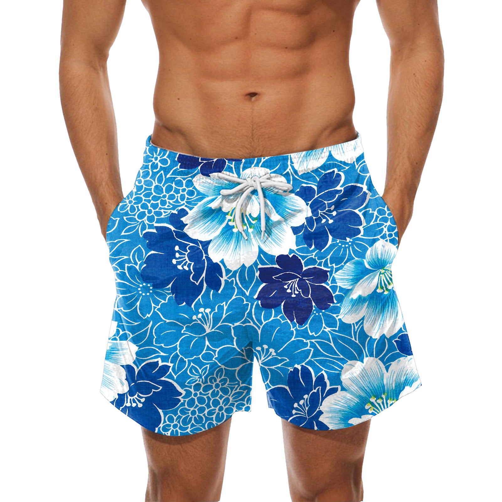 Mens Note Summer Printed Quick Dry Board Shorts Bathing Suits Beach Shorts