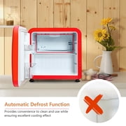 Costway 1.6 Cubic Feet Compact Refrigerator Reversible Door Mini Fridge Red