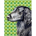 thumbnail image 1 of Flat Coated Retriever St. Patricks Day Shamrock Portrait Flag Garden Size, 1 of 1