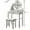 White, variant on Makeup Vanity Table and Stool Offer | Smooth Surface for Cosmetics Arrangement | High - grade Wood | Overcomes the Problem of Cluttered Makeup Items