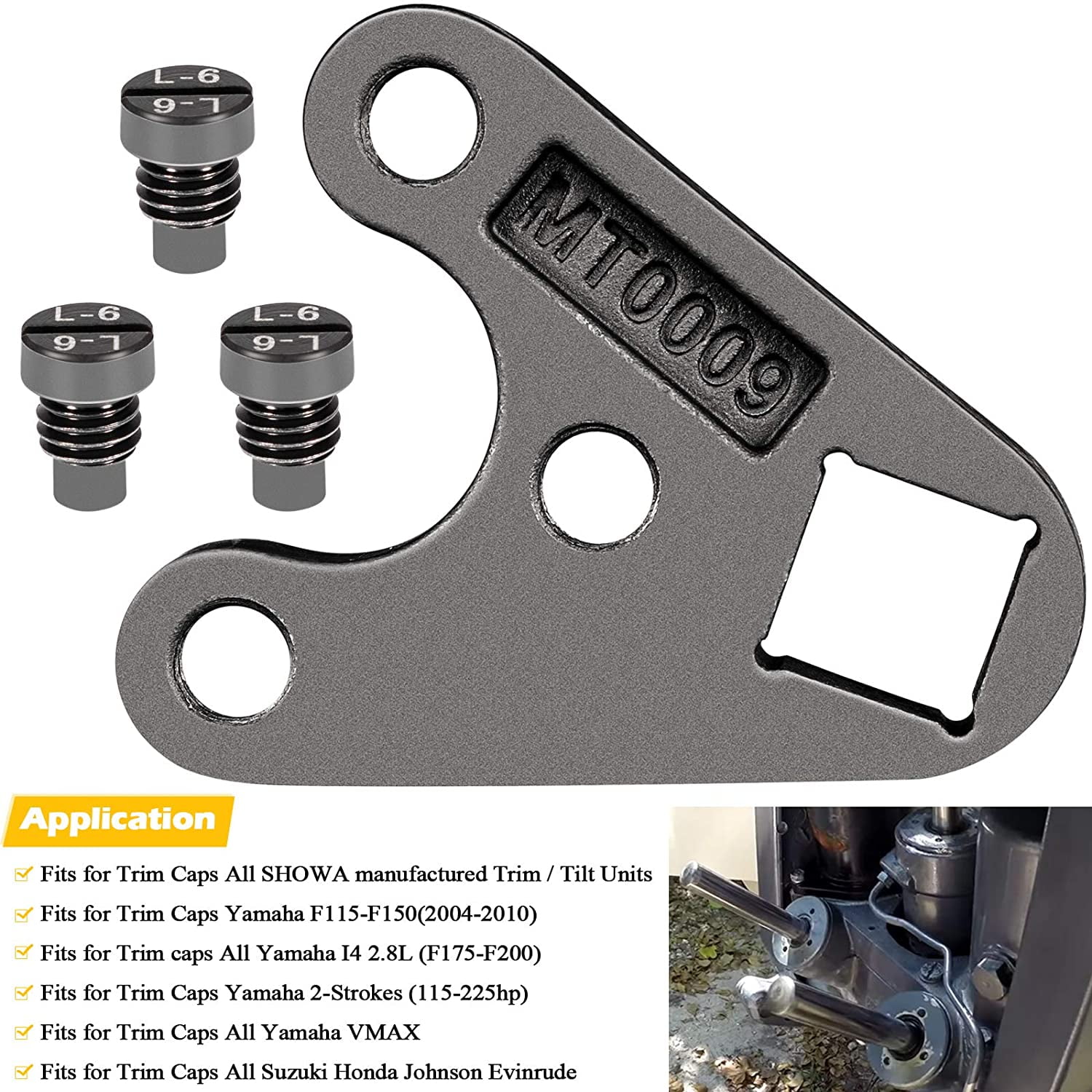 LE-JX Outboard Trim/Tilt Pin Wrench MT0006-32mm x 4mm + Pin Wrench