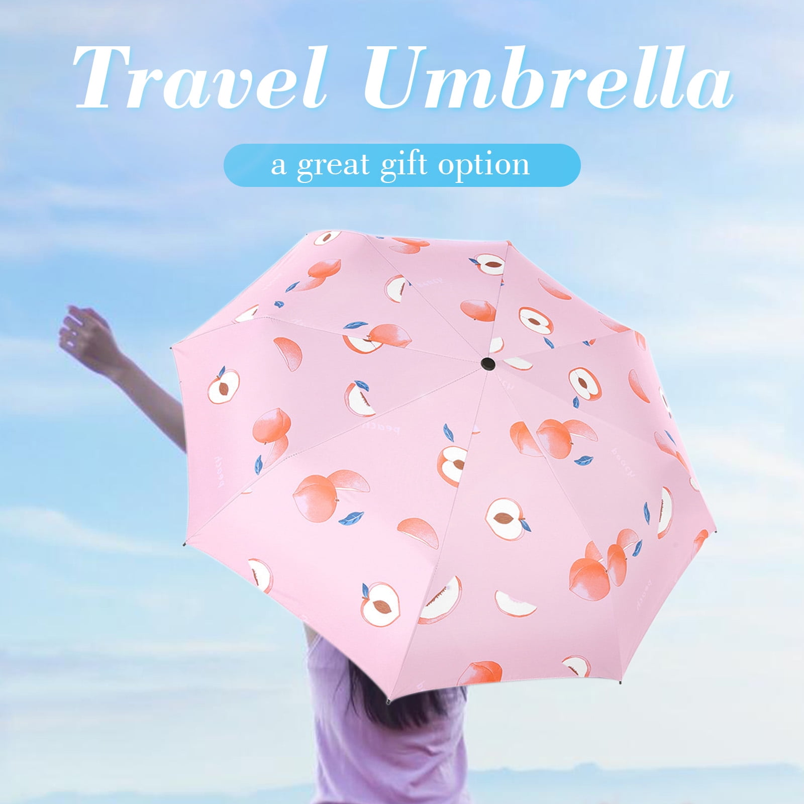 YYZZH Parapluie De Voyage Pliable Coupe-vent Avec Ouverture