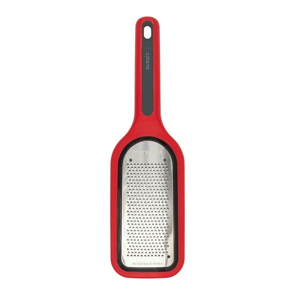 Microplane Select Series Fine Grater with Ultra-Sharp Stainless Steel Blade - Ideal for Professional Chefs & Home Cooks (Red)