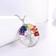 thumbnail image 5 of 7 Tree of Life Wire Wrapped Link Chain Pendant Necklace Reiki Natural Stone Crystal Gemstone Beads Necklace for Women Men, 5 of 5