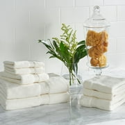SAFAVIEH Plush Solid 8 Piece Towel Set, Ivory