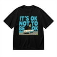thumbnail image 2 of Vintage T Shirt, It's Ok Not To Be Ok, Convertible Print 1,Cotton T-Shirt for Men, 23328519,Black, 3XL, 2 of 9