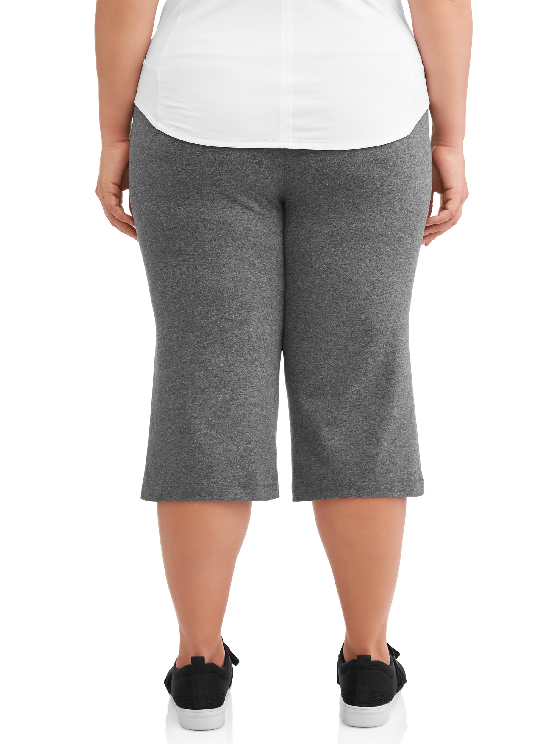 Athletic Works Women's Plus Size Dri More Piped Bermuda Pants