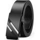 thumbnail image 1 of Cinturón negro para hombre, cinturones de diseñador de cuero genuino para hombre, cinturón de moda con trinquete deslizante y clic para hombre, cinturón informal para jeans, 1 of 3