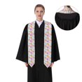 thumbnail image 4 of Rateoe Donuts and Coffee Pattern Graduation Shawl Stole – Elegant Stole for Graduates ,Graduation Gown Accessory, Academic Stole-Flattened, 4 of 7