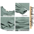 thumbnail image 6 of Fantaslook Eyelet Blouses for Women Dressy Casual Long Sleeve Shirts Crew Neck Fall Trendy Tops, 6 of 9