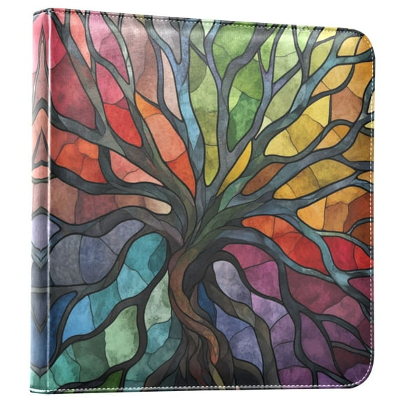 Photo Album Leather Photo Album 11.8x11.2x1.5 Inch Bookshelf Photo Album Scrapbooking Refills Scrapbook Photo Album Colorful Tree Branches