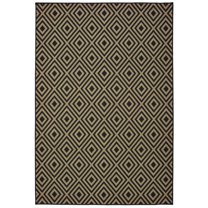 Moretti Parker Area Rug 2335K Black Diamond Diagonals 8' 6" x 13' 0" Rectangle