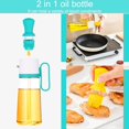 thumbnail image 3 of Botella dispensadora de aceite, botella de aceite de oliva y vinagre de vidrio con cepillo, botellas de condimentos 2 en 1 para cocina, hornear, barbacoa oso de fresa  Hogar, 3 of 5