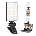 thumbnail image 1 of Anillo de luz para selfies con clip para teléfono delantero y trasero, 80 LED, 2000 mAh, recargable, portátil, para tableta o computadora portátil, 1 of 8