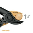thumbnail image 6 of Fiskars PowerGear Titanium Lopper (15"), Compound-Action Bypass Lopper, Black and Orange, 1 Count, 6 of 9